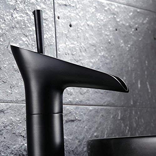 Modern Bathroom Vessel Sink Faucet, Matte Black Single Handle Mixer Tap, High Arc Design - Image 3