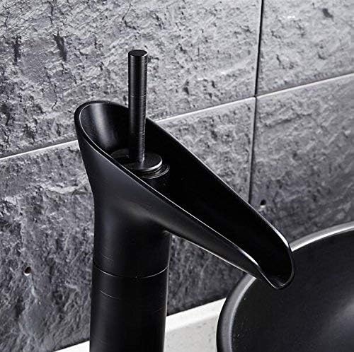 Modern Bathroom Vessel Sink Faucet, Matte Black Single Handle Mixer Tap, High Arc Design - Image 2